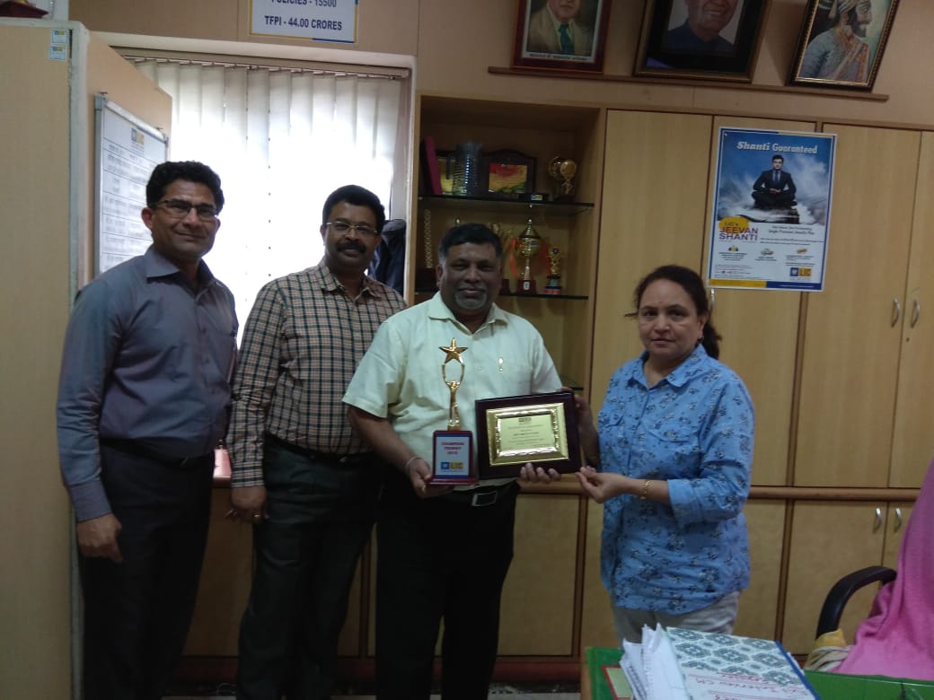 Felicitation by our Branch 921 Chief Manager Madam