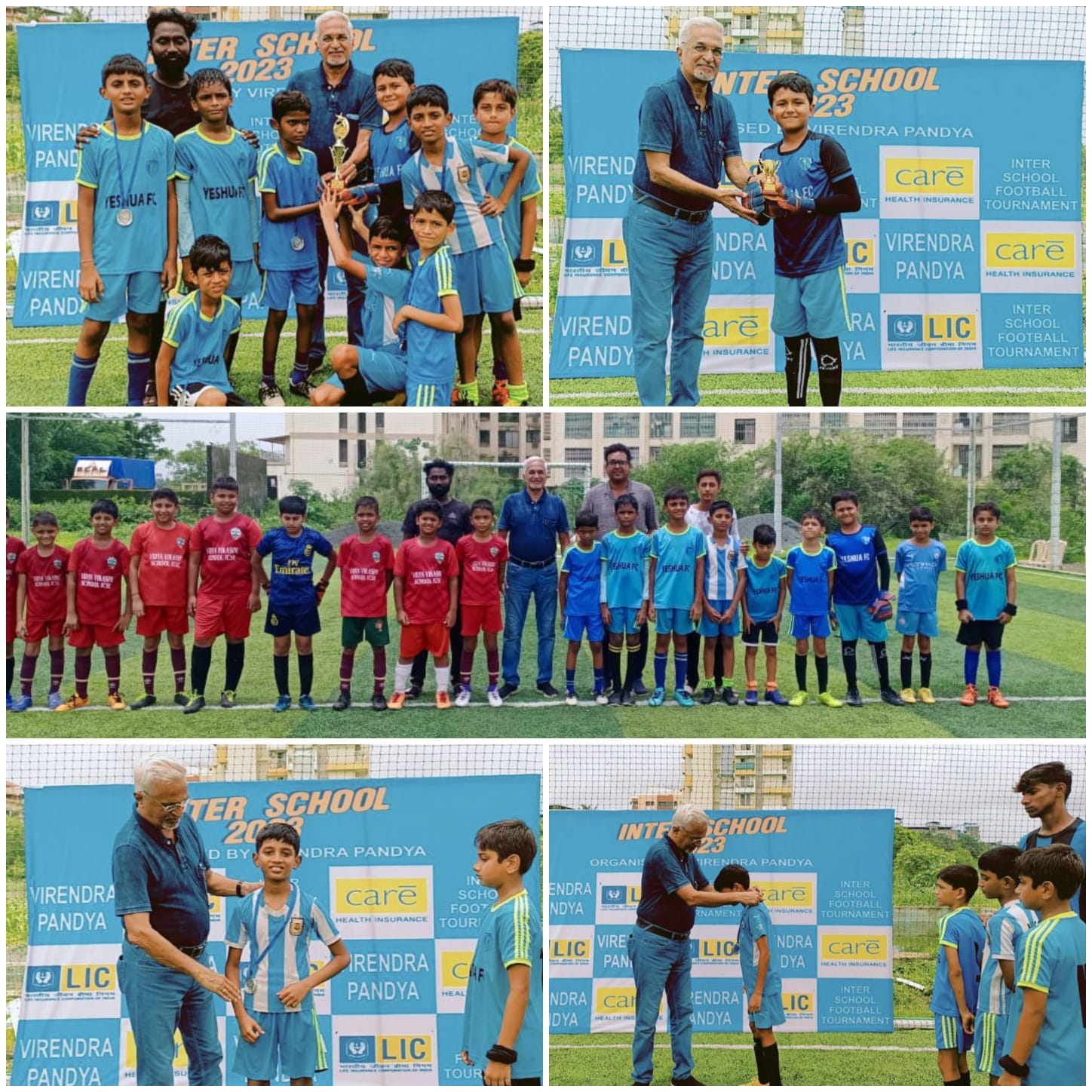 At VASAI Under 16 years Catagery Finals, Winner / Runners up/.Best Player/ Best Goal Keeper n Winners n Runner up Medals.  Wr given.