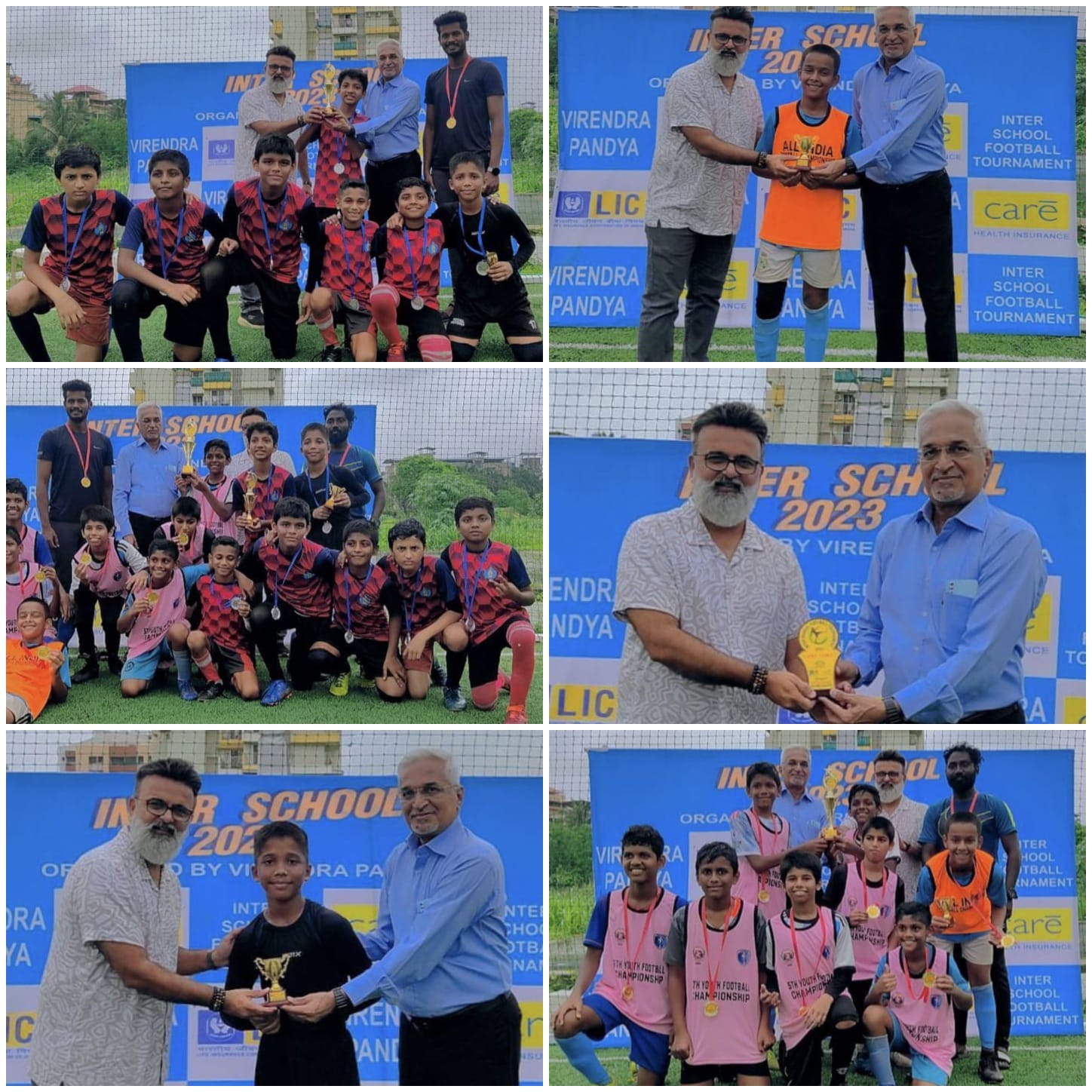 Under 14 years Inter School Football Tournament , Winner/ Runnerup/ Man of the Match / Best Goal Keeper.  Prize Distribution.